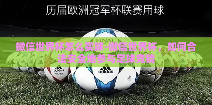 微信世界杯怎么买球-微信世界杯，如何合法安全地参与足球竞猜